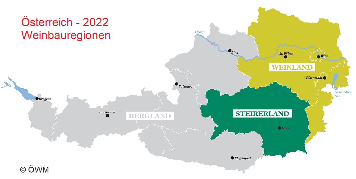 Österreich - Weinbauregionen