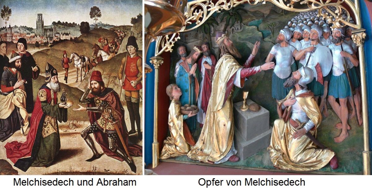 Melchisedech -Melchisedech und Abraham, Opfere des Melchisedech